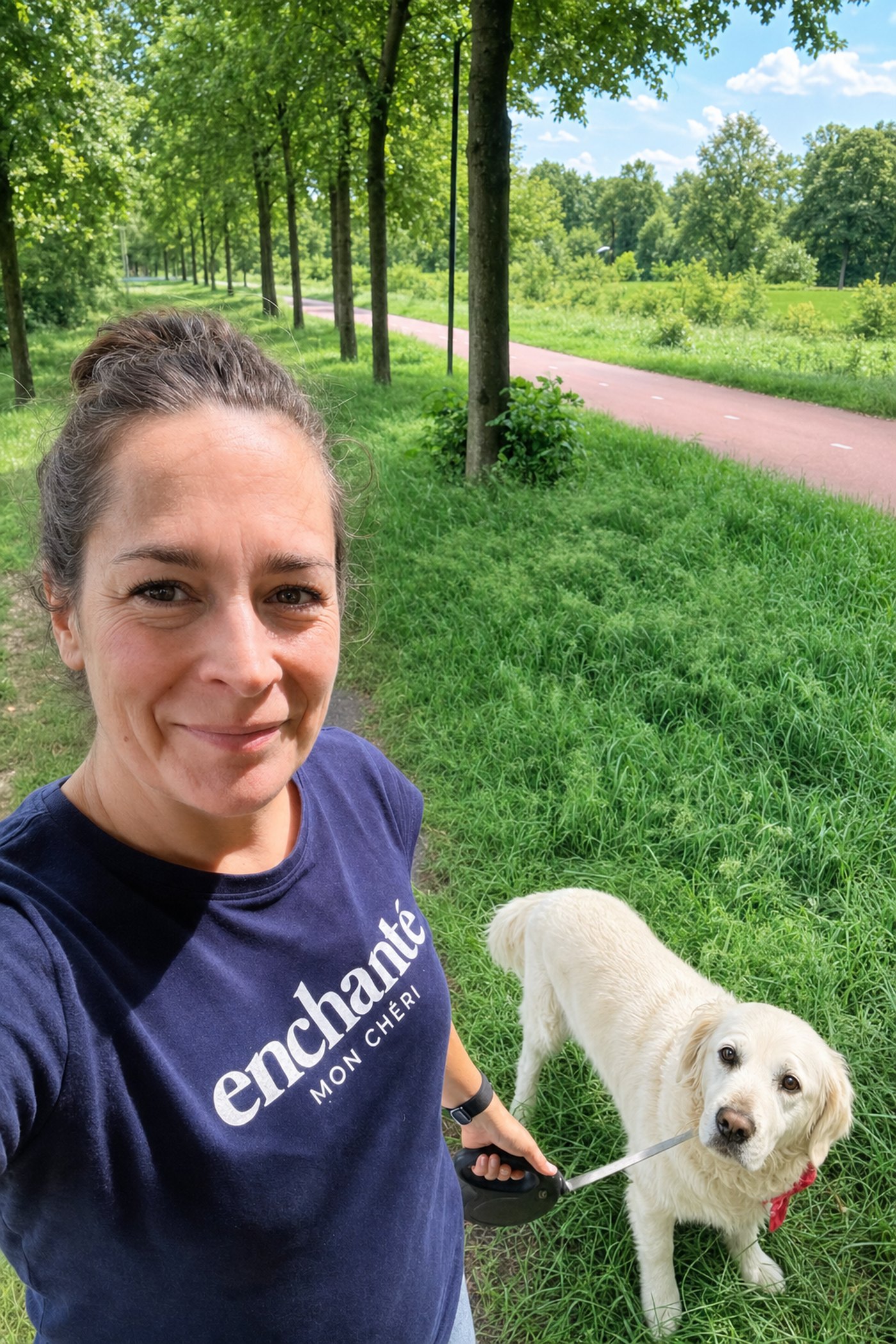 Tanja und Enzo auf der Mittagsrunde