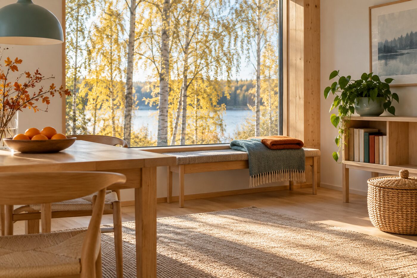 Ein ruhiges, aufgeräumtes Zuhause im Herbst